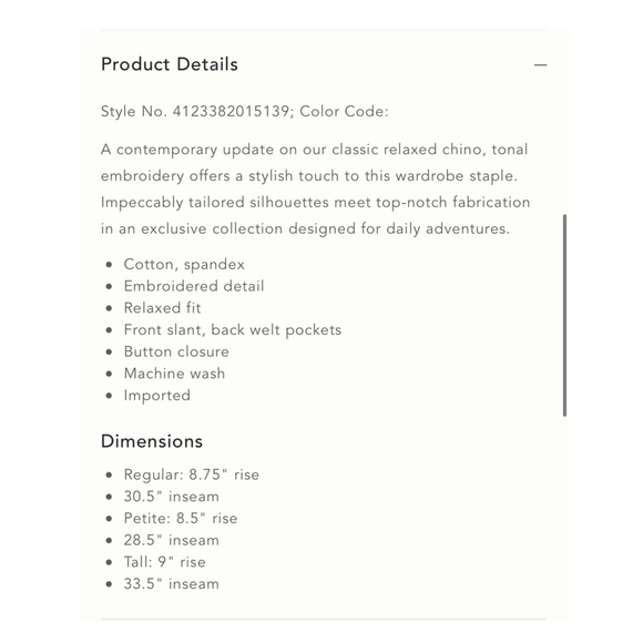 Anthropologie // Relaxed Embroidered Chino Pants🌛 - Picture 7 of 15